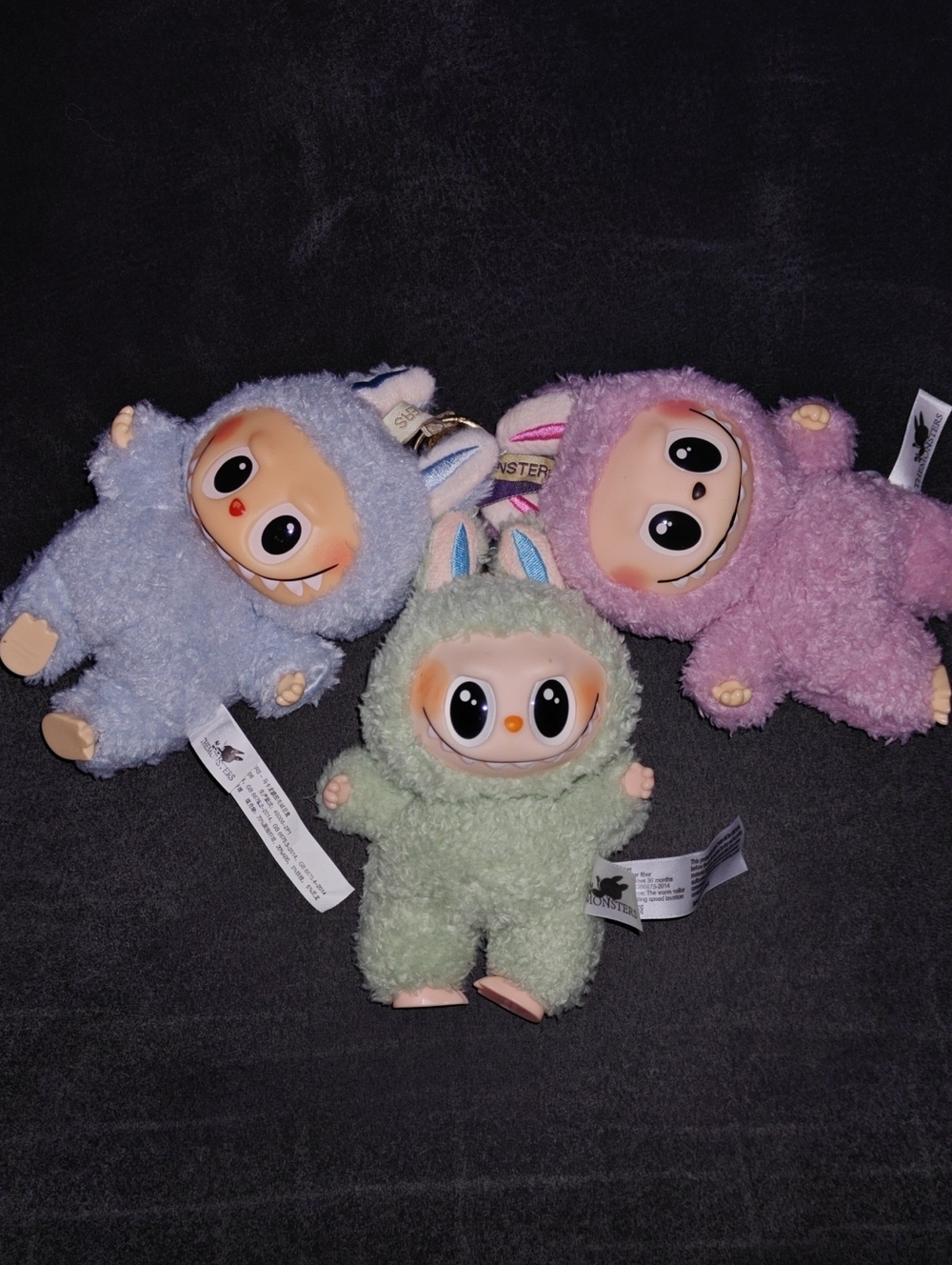 Labubu The Monster Plush Keychain - Set of 3